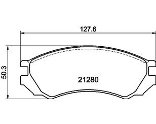 Колодки тормозные передние к-кт для Nissan Primera P11E 1996-2002 новый