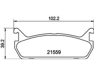 Колодки тормозные задние дисковые к-кт для Mazda MX-5 I (NA) 1989-1998 новый