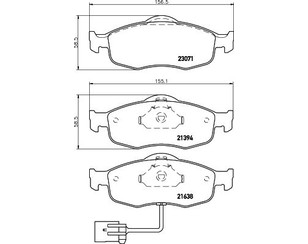 Колодки тормозные передние к-кт для Ford Mondeo I 1993-1996 новый