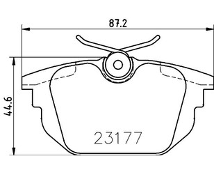 Колодки тормозные задние дисковые к-кт для Fiat Uno 1989-1995 новый