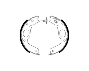 Колодки ручного тормоза к-кт для Mitsubishi Pajero/Montero II (V1, V2, V3, V4) 1997-2001 новый