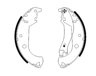 Колодки барабанные к-кт для Fiat Albea 2002-2012 новый