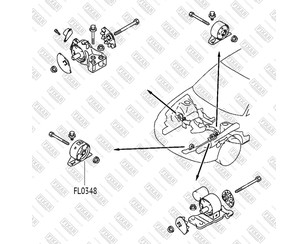 Опора двигателя передняя для Mitsubishi Mirage 1995-2003 новый