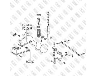 Сайлентблок продольной тяги задний (п.з.к.) для Lexus LX 470 1998-2007 новый