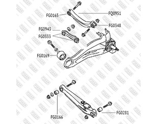 Сайлентблок переднего рычага задний правый для Subaru Impreza (G10) 1996-2000 новый