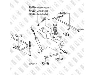 Тяга задняя поперечная левая для Lexus GX470 2002-2009 новый