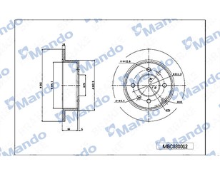 Диск тормозной задний для Hyundai Sonata IV (EF)/ Sonata Tagaz 2001-2012 новый