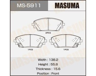 Колодки тормозные передние к-кт для Mazda Mazda 3 (BP) 2019> новый