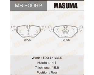 Колодки тормозные задние дисковые к-кт для BMW Z3 1995-2003 новый