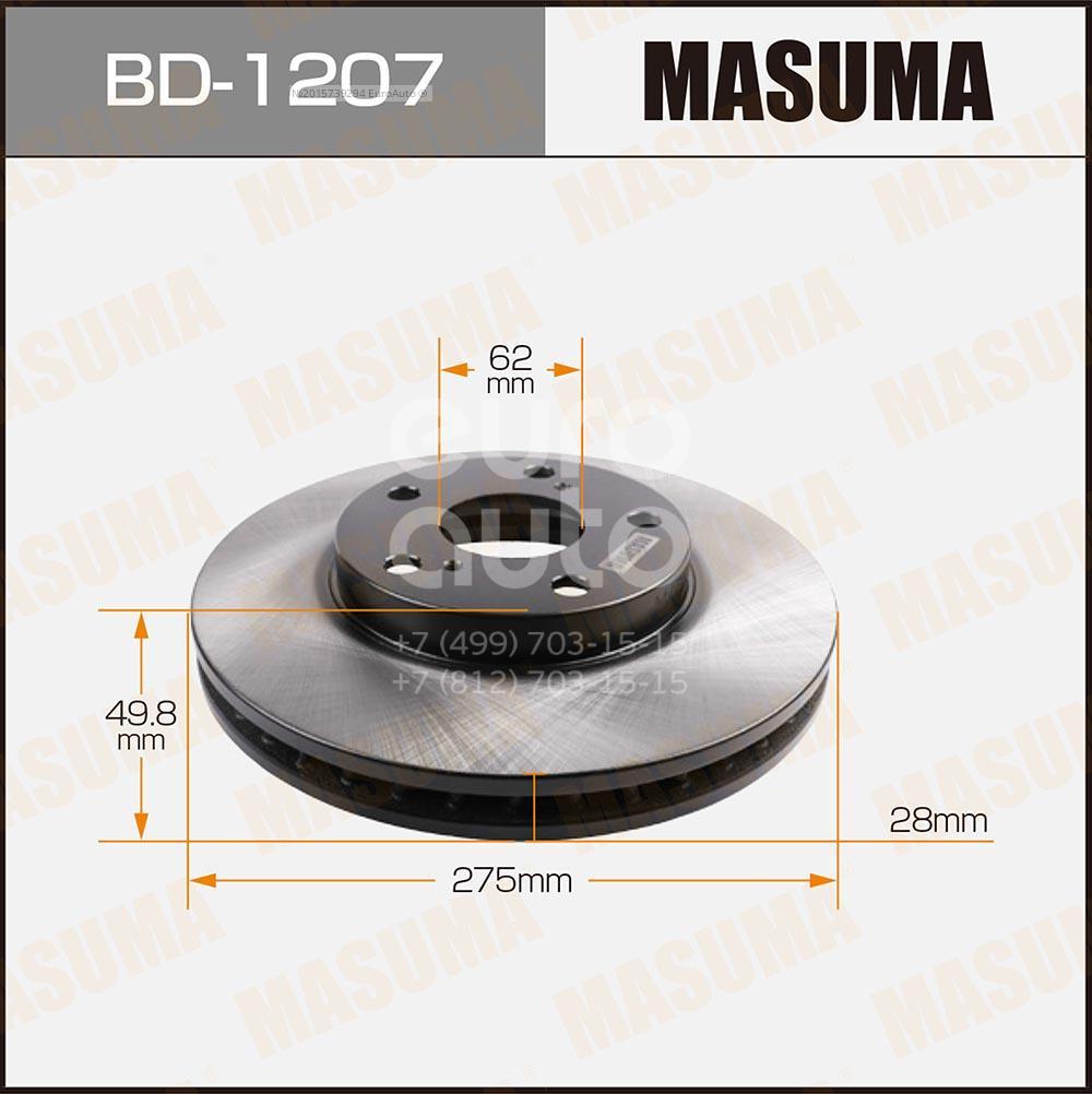 BD-1207 Masuma Диск тормозной передний вентилируемый от производителя по  спец цене купить в Воронеже