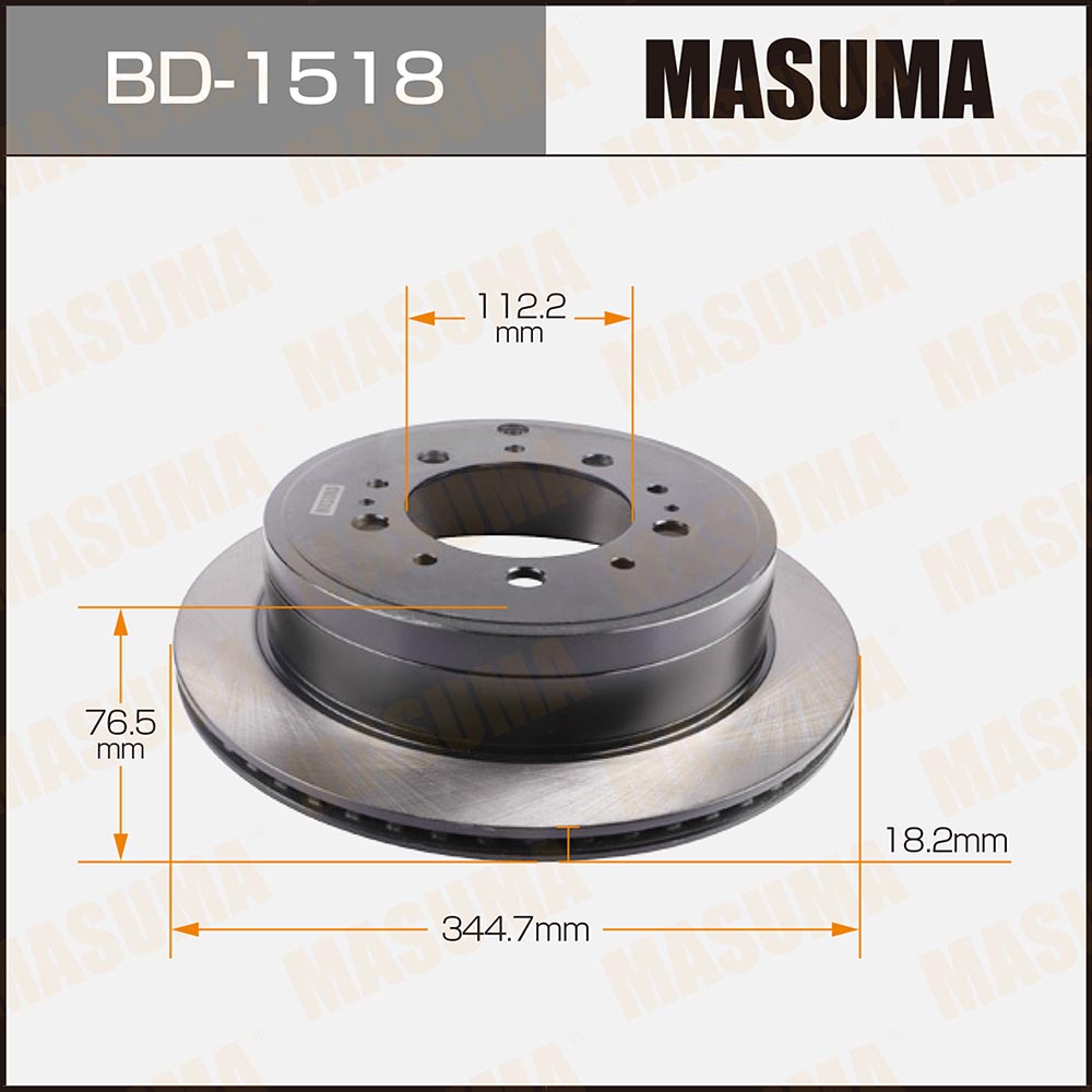 BD-1518 Masuma Диск тормозной задний от производителя по спец цене купить в  Вологде