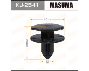 Крепеж (клоп) штырь нажимной-3 для Nissan Maxima (A32) 1994-2000 новый