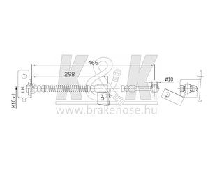 Шланг тормозной передний левый для Hyundai Getz 2002-2010 новый