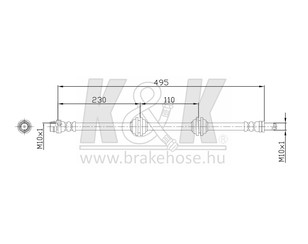 Шланг тормозной задний для Land Rover Freelander 2 2007-2014 новый