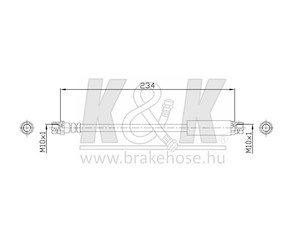 Шланг тормозной задний для Audi A3 [8P1] 2003-2013 новый