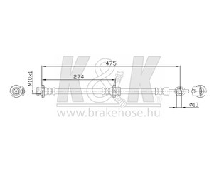 Шланг тормозной передний левый для Nissan Almera Classic (B10) 2006-2013 новый