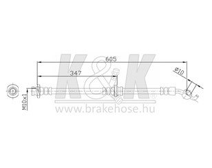 Шланг тормозной передний левый для Nissan Note (E11) 2006-2013 новый