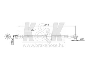 Шланг тормозной передний для Chevrolet Spark 2010-2015 новый