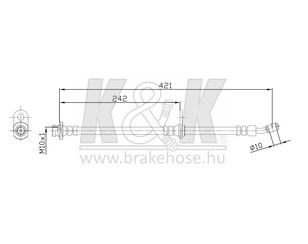 Шланг тормозной передний для Suzuki Liana 2001-2007 новый