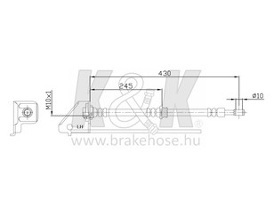 Шланг тормозной передний левый для Kia Sportage 2004-2010 новый