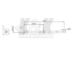 Шланг тормозной передний правый для Kia Sportage 2004-2010 новый