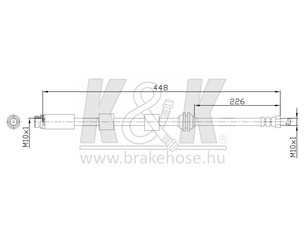 Шланг тормозной передний для Ford Mondeo III 2000-2007 новый