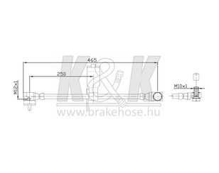 Шланг тормозной передний правый для Ford Transit [FA] 2000-2006 новый