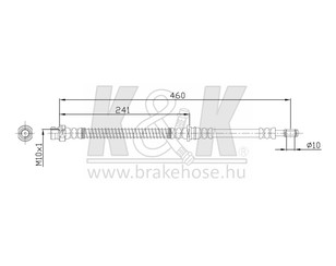 Шланг тормозной передний для Mitsubishi Carisma (DA) 1999-2003 новый