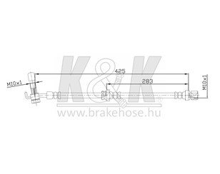 Шланг тормозной задний правый для Daewoo Nubira 2003-2007 новый