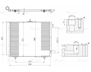 Радиатор кондиционера (конденсер) для Citroen C3 2002-2009 новый