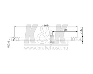 Шланг тормозной передний для Renault Modus 2004-2012 новый