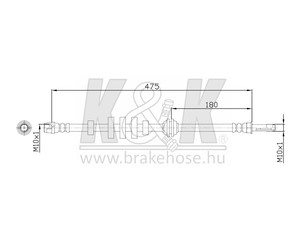 Шланг тормозной передний для Audi A4 [B8] 2007-2015 новый