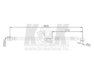 Шланг тормозной задний левый для Hyundai Getz 2002-2010 новый