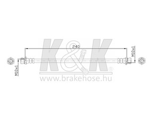 Шланг тормозной задний для Kia Sephia II/Shuma II 2001-2004 новый