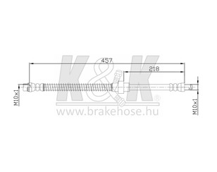 Шланг тормозной передний для Citroen C2 2003-2008 новый