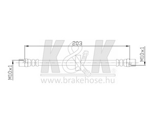 Шланг тормозной задний левый для Audi 80/90 [B3] 1986-1991 новый