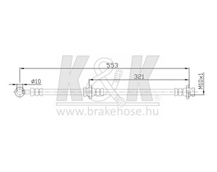 Шланг тормозной задний для Nissan Almera N15 1995-2000 новый