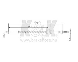 Шланг тормозной передний для Citroen Jumpy 1994-2007 новый