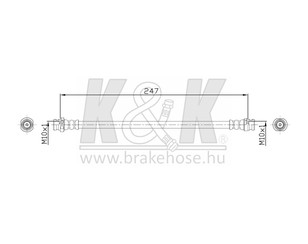 Шланг тормозной задний для Hyundai Tiburon 1996-2002 новый