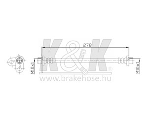 Шланг тормозной задний левый для Mitsubishi Outlander XL (CW) 2006-2012 новый