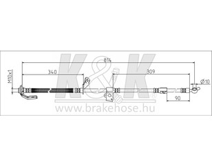 Шланг тормозной передний левый для Hyundai Sonata V (NF) 2005-2010 новый