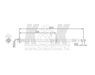 Шланг тормозной передний правый для Suzuki Grand Vitara 2005-2015 новый