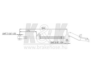 Шланг тормозной передний правый для Chrysler Voyager/Caravan 1996-2001 новый