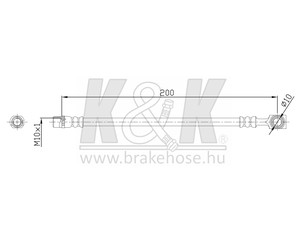 Шланг тормозной задний для Opel Astra H / Family 2004-2015 новый