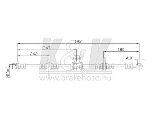 Шланг тормозной передний правый для Honda Accord V 1993-1996 новый