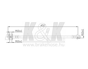 Шланг тормозной задний для Opel Astra G 1998-2005 новый