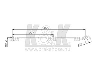 Шланг тормозной передний для Mazda 121 (DB) 1990-1995 новый