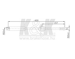 Шланг тормозной передний для Opel Corsa D 2006-2015 новый