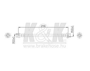 Шланг тормозной задний для Chevrolet Aveo (T200) 2003-2008 новый