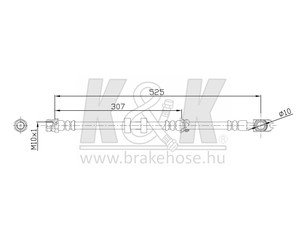 Шланг тормозной передний для Skoda Roomster 2006-2015 новый